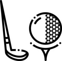 icono de línea de golf vector