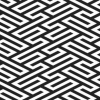 Seamless patterns with black and white labirinth vector