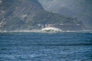 Rare wave known as slab of the beast in Guanabara bay in Rio de Janeiro photo