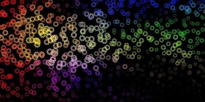 Dark multicolor vector texture with disks.