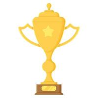 Golden Prize isolated on white in cartoon style vector