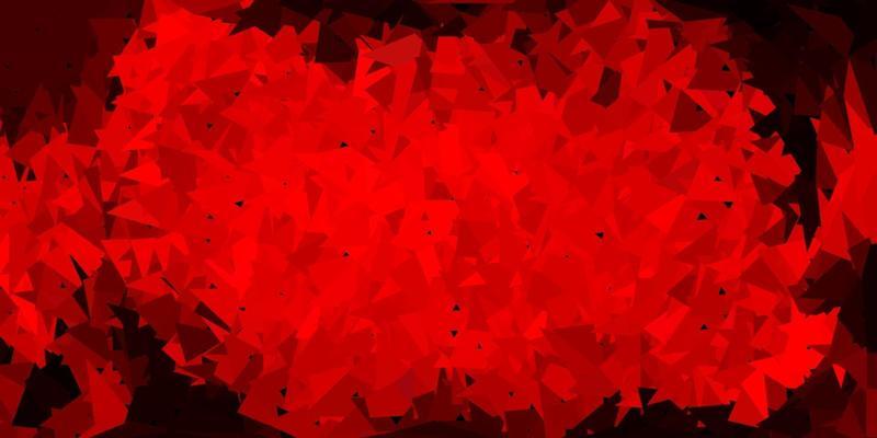 Dark orange vector gradient polygon texture.