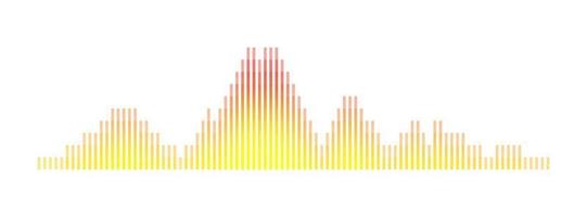 Abstract sound wave visualization Technology audio player equalizer Music and voice digital signal concept LED graphic Dj beat spectrum Stock Vector illustration
