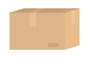 Brown cardboard box closed  Delivery  transportation  post concept  Stock vector illustration isolated on white background in flat cartoon style