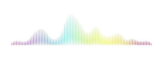 Resumen moderno tecnología de espectro de onda de sonido reproductor de audio música frecuencia de pulso canciones y bandas sonoras concepto de visualización digital stock vector ilustración aislada sobre fondo blanco