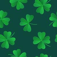 trébol verde de patrones sin fisuras el concepto del día de San Patricio se puede utilizar como textura de la tela ilustración de vector de stock de fondo textil en estilo realista de dibujos animados