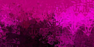 Dark pink vector background with triangles.