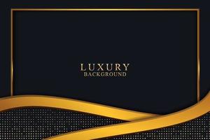 Elegant Black Luxury background concept with dark gold and glitter texture vector