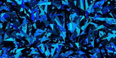 Dark Blue vector background with triangles.