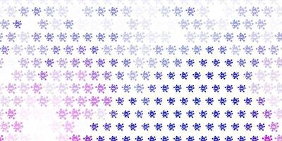 Light Pink, Blue vector pattern with coronavirus elements.