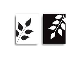 Modern minimalist bedroom wall decoration set in black and white vector