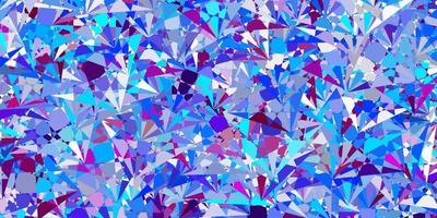 Light Pink, Blue vector texture with random triangles.