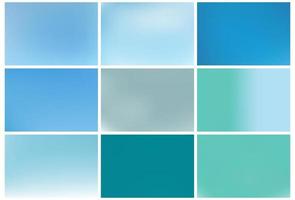 Gradient Blue abstract backgrounds set