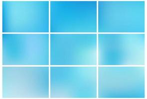 Gradient Blue abstract backgrounds set vector