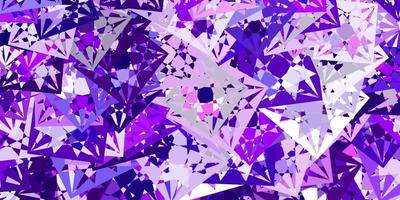 Light Purple vector background with triangles.