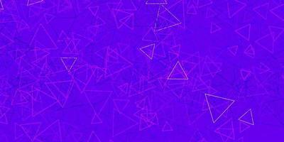 Dark Purple vector background with polygonal forms.