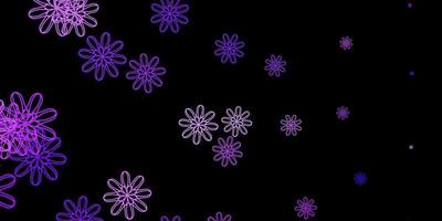 Dark Purple vector background with random forms.