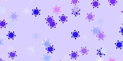 Light purple vector backdrop with virus symbols.