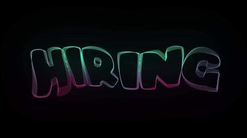 Hiring Creative Typography Text Animation with Wavy Colorful Lines video