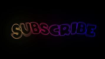 Subscribe Creative Typography Text Animation with Wavy Colorful Lines video