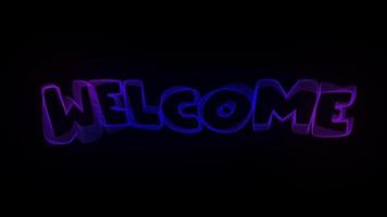 Welcome Creative Typography Text Animation with Wavy Colorful Lines video