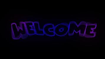 Welcome Creative Typography Text Animation with Wavy Colorful Lines video