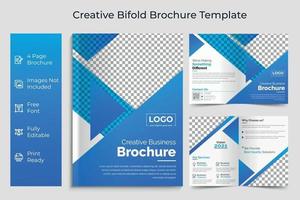 Business bi fold brochure Template Corporate  Business Concept Design vector