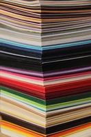 Stack of colorful paper photo