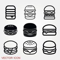 Burger Icon Vector