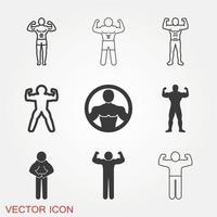 vector icono de culturista