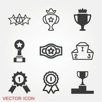 conjunto de iconos de campeón vector