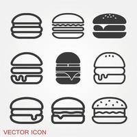 Burger Icon Vector