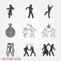 conjunto de iconos de baile vector