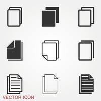 Copy Icons Set vector