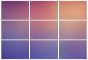 Collection of simple colored gradient mesh backgrounds vector