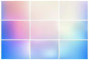 Collection of simple colored gradient mesh backgrounds