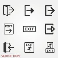 Exit Icons Set vector