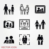 conjunto de iconos familiares vector