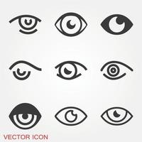 conjunto de iconos de ojos vector