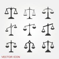 Scales Icons Set vector