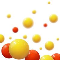 Realistic soft spheres Plastic bubbles Glossy balls vector