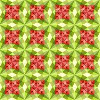 This is a polygonal green and red crystal kaleidoscope pattern vector