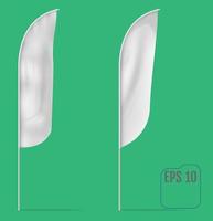 Realistic mockup of feather flag vector