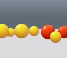 Realistic colored spheres Plastic bubbles Glossy balls vector