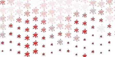 Light Red vector texture with disease symbols.