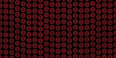 Dark Red vector background with occult symbols.
