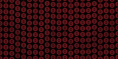 Dark Red vector background with occult symbols.