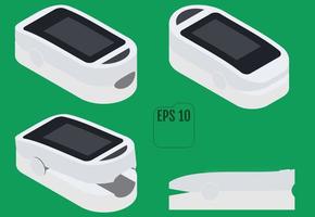 Isometric Pulse Oximetry  Isometric Flat Vector