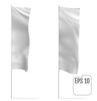 maqueta realista de la bandera del panel exterior vector