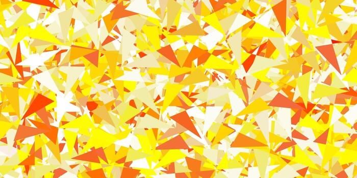 Light yellow vector texture with random triangles.
